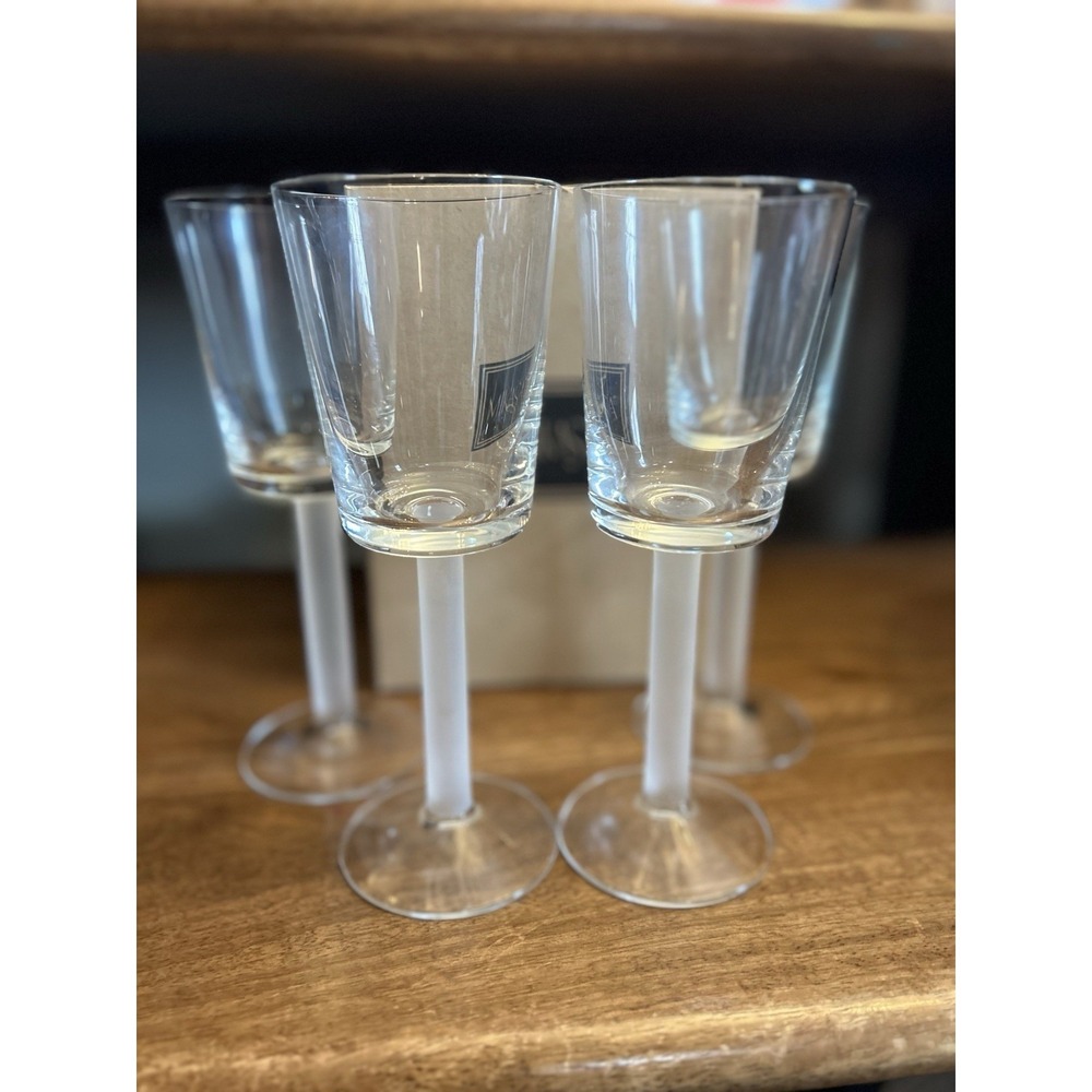 Mikasa Overture Frost Set Of 4 Goblets Wine Glasses 8 Inches NWB Wedding